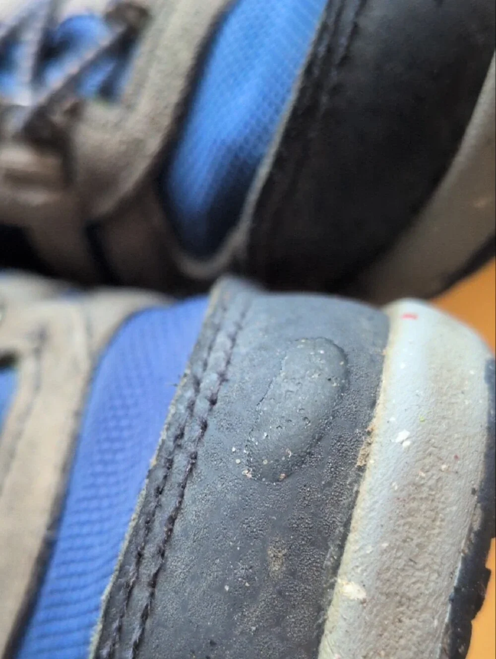 Merrell Kids Blue and Gray Hiking Boots with Lime Accent